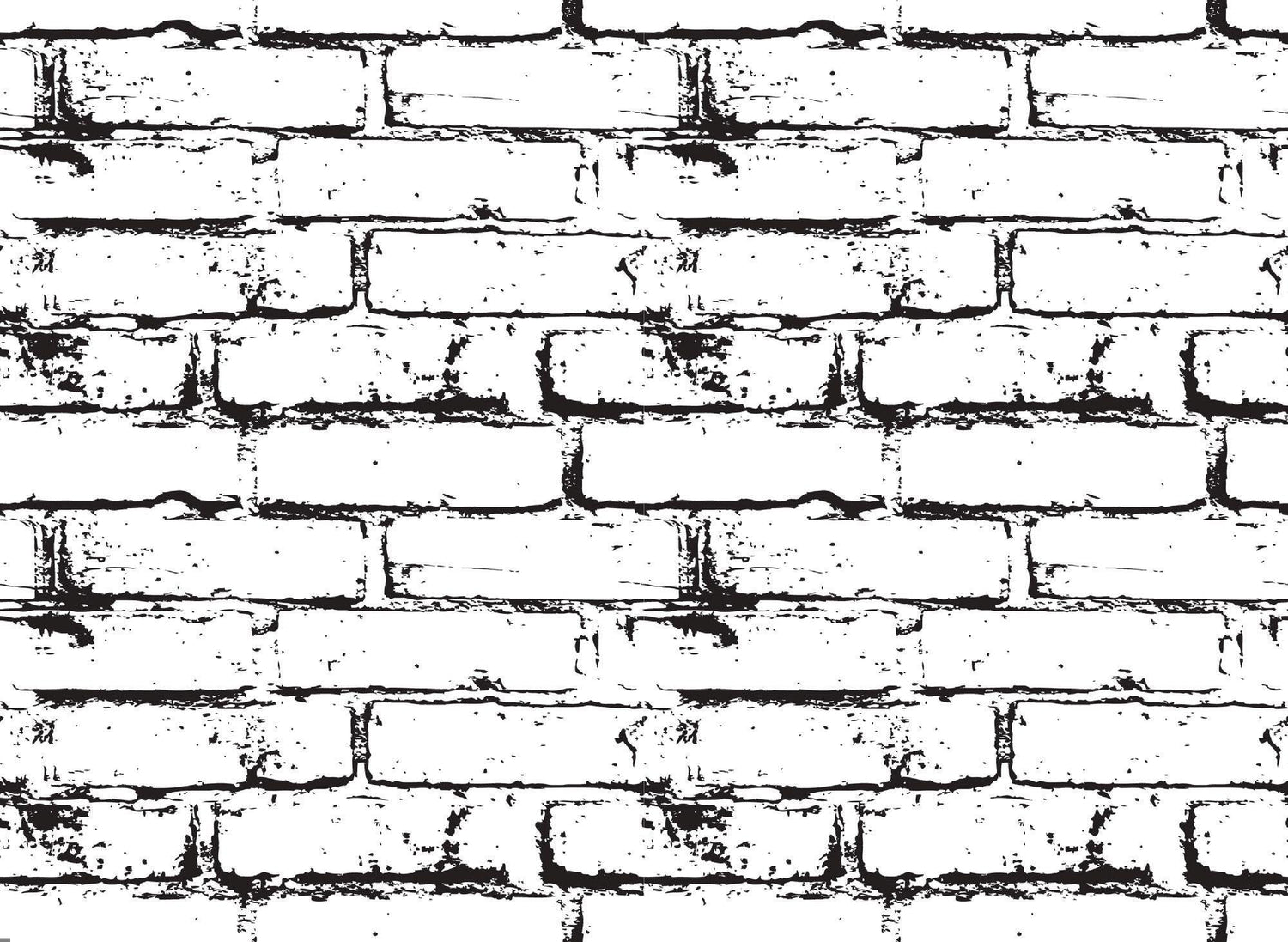 Brick Mural Wallpaper | Industrial Black and White Design
