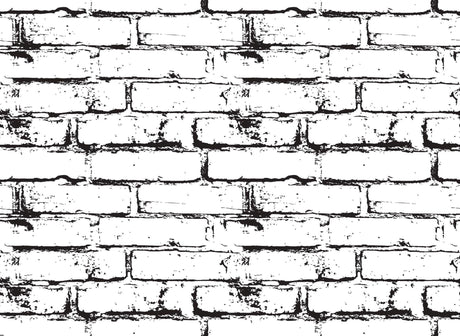 Carta da Parati Murale Mattoni | Design Industriale Bianco e Nero