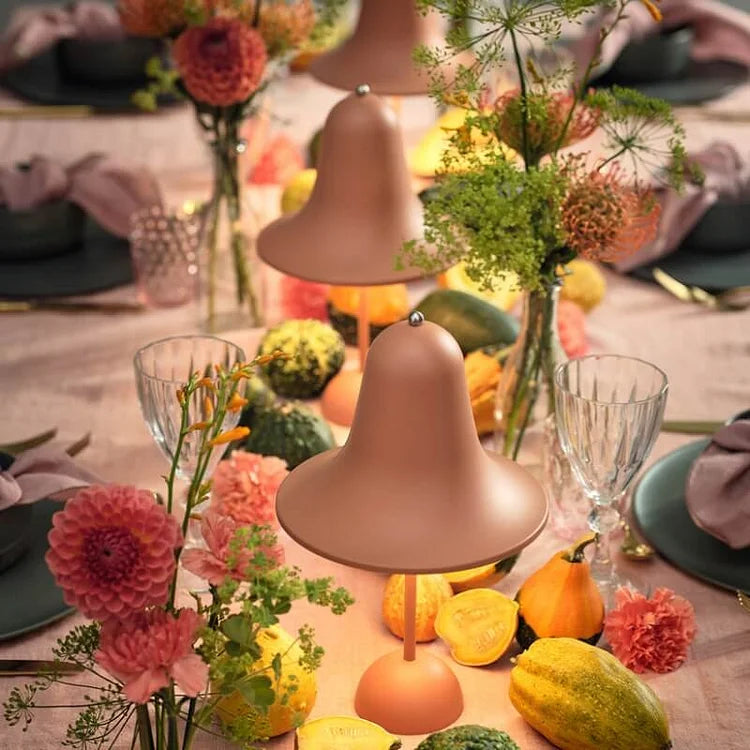 Modern Bell Table Lamp Metallic Dark Green Shade - Detailed view