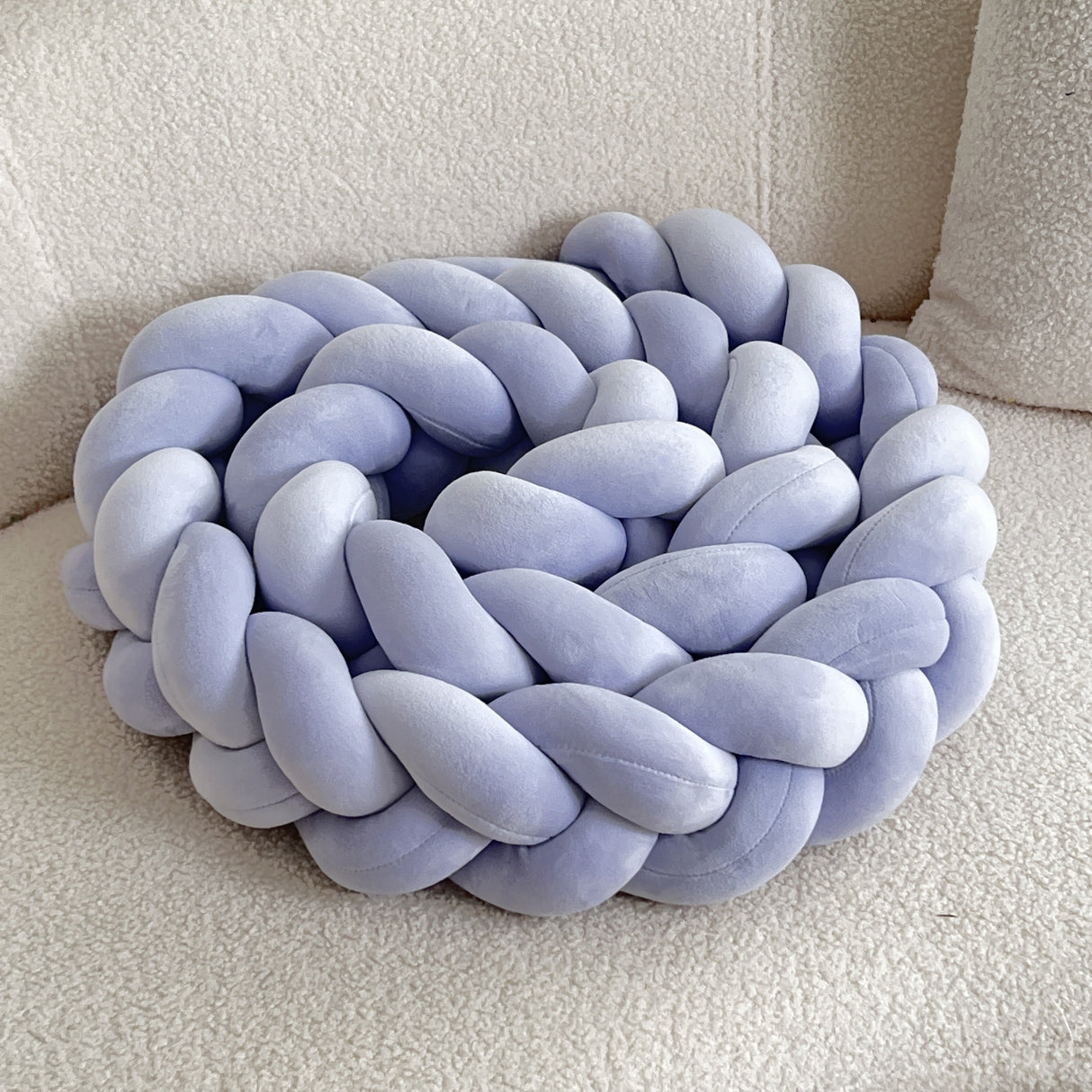 Braided Floor Cushion Chunky Knit Design in Cream - Product detail 19