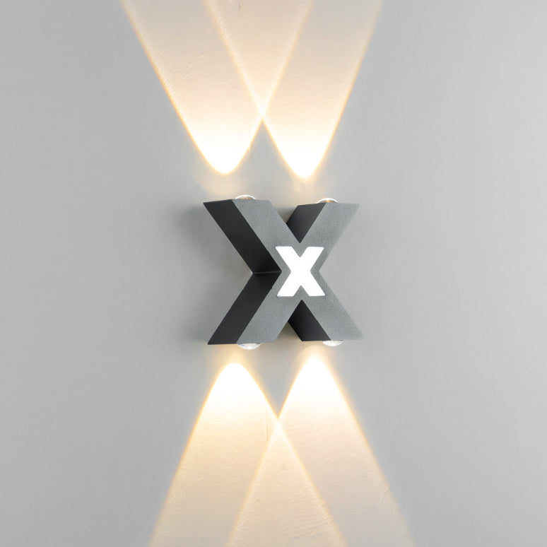 Modern Outdoor Wall Light X-Shape LED Waterproof Design - Product detail 6