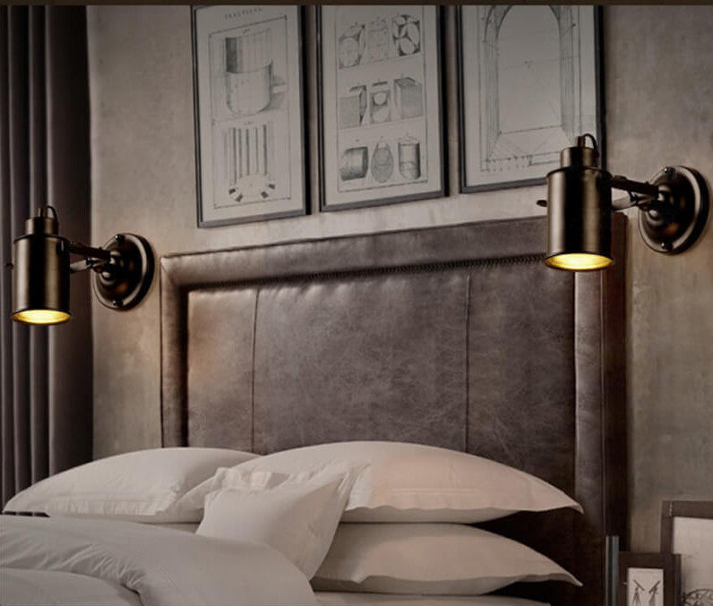 Industrial Wall Sconce Adjustable Black Iron Design - Product detail 5