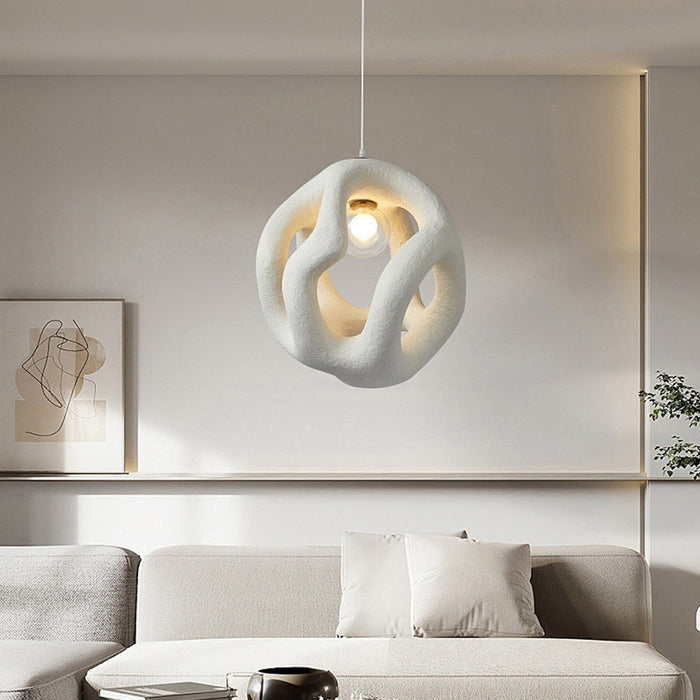 Modern Pendant Light Sculptural Black Sphere Design - Product detail 5