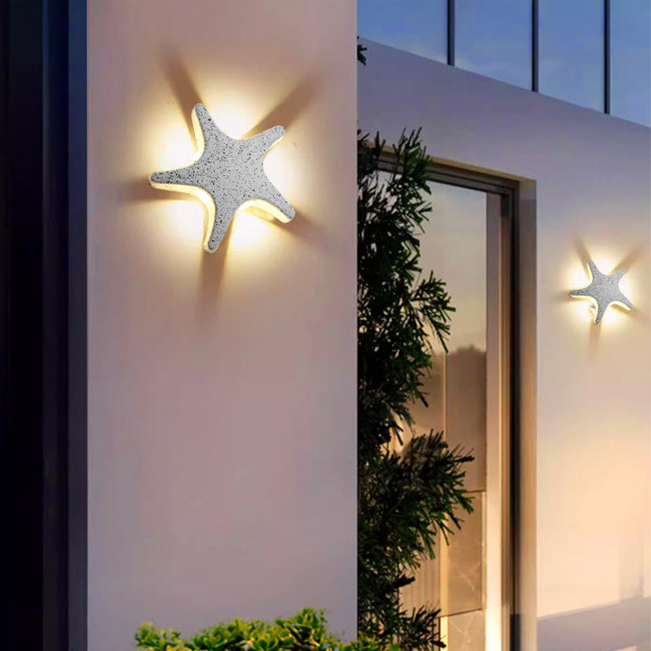 Coastal Wall Light  Starfish LED Outdoor Sconce - Detailed view