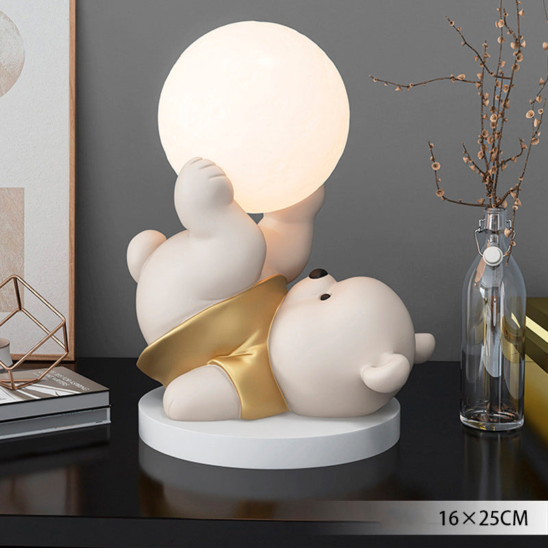 Kids Room Table Lamp  Teddy Bear Moon Light Design - Product detail 10