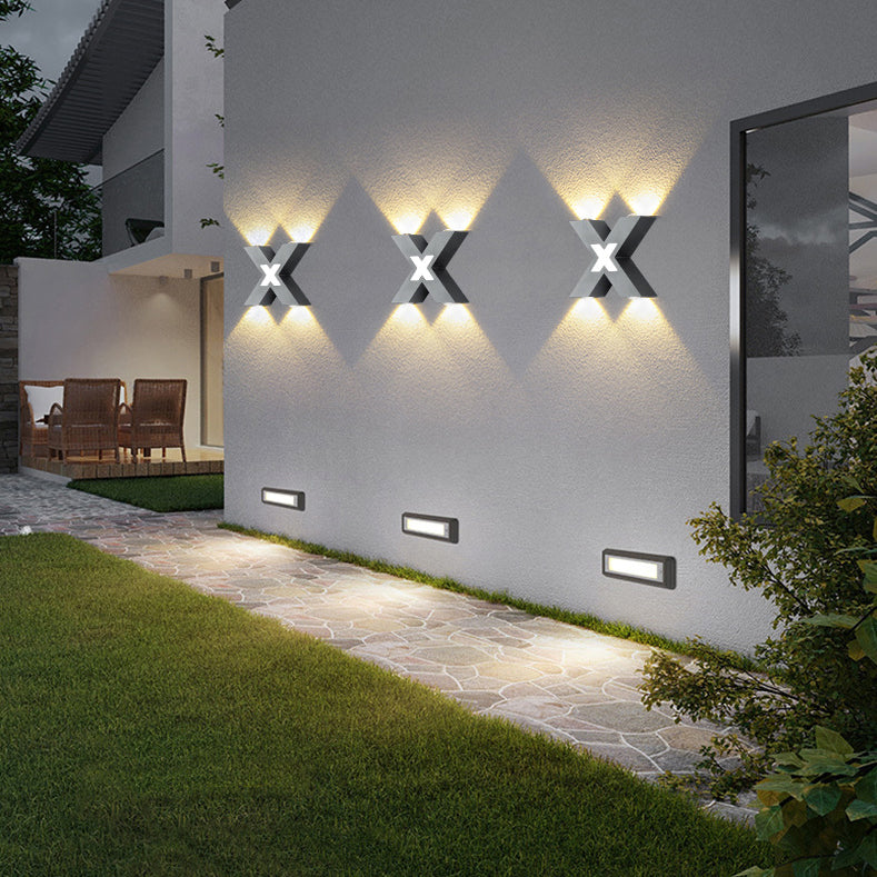 Modern Outdoor Wall Light X-Shape LED Waterproof Design - Product detail 8