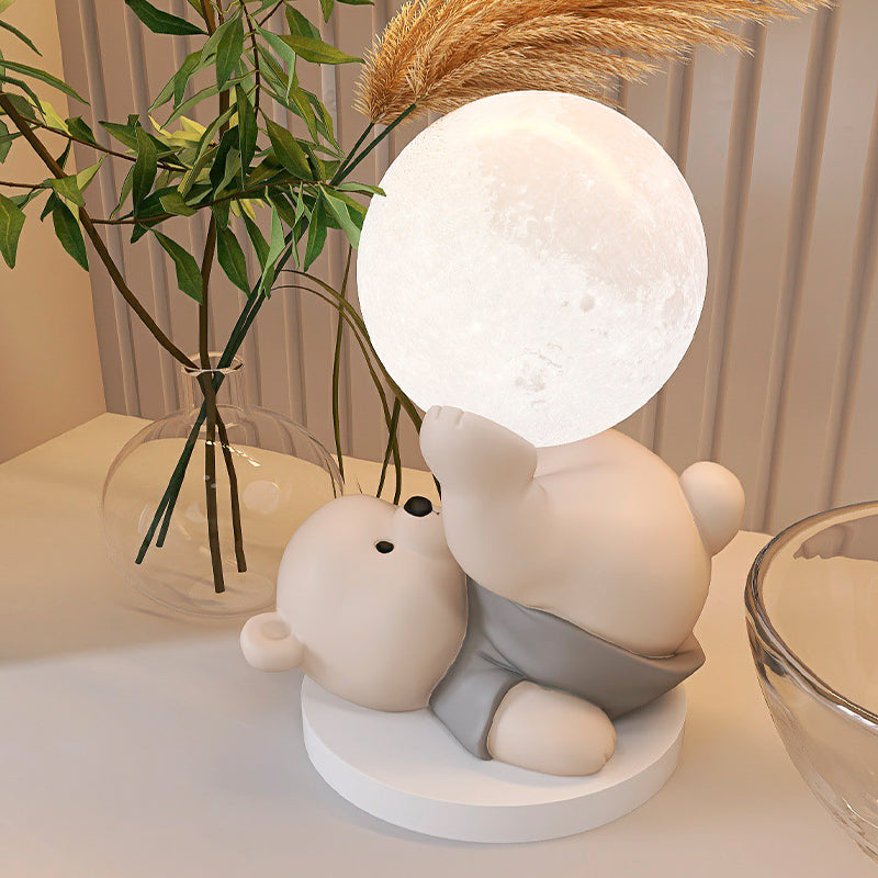 Kids Room Table Lamp  Teddy Bear Moon Light Design - Product detail 4