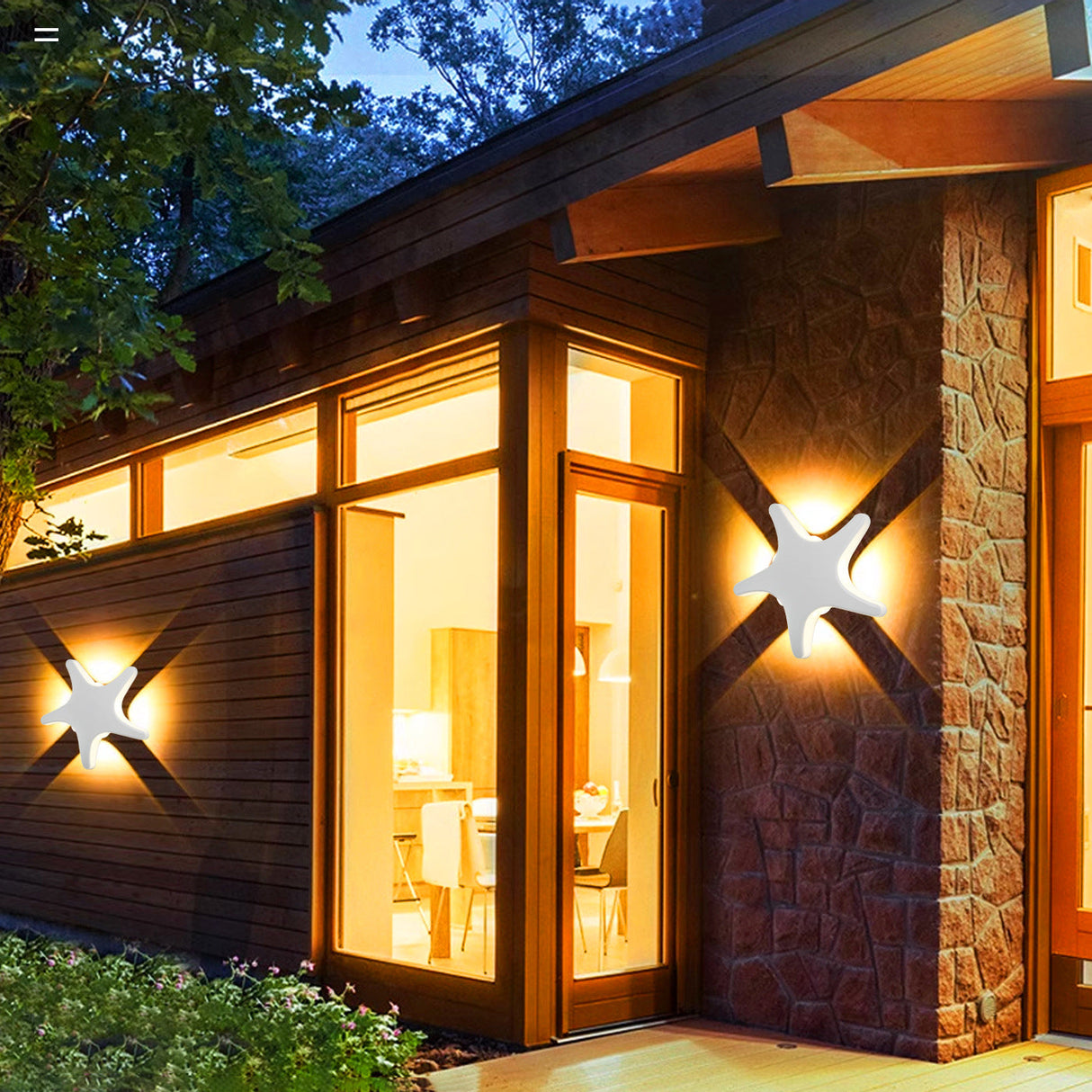 Coastal Wall Light  Starfish LED Outdoor Sconce - Product example