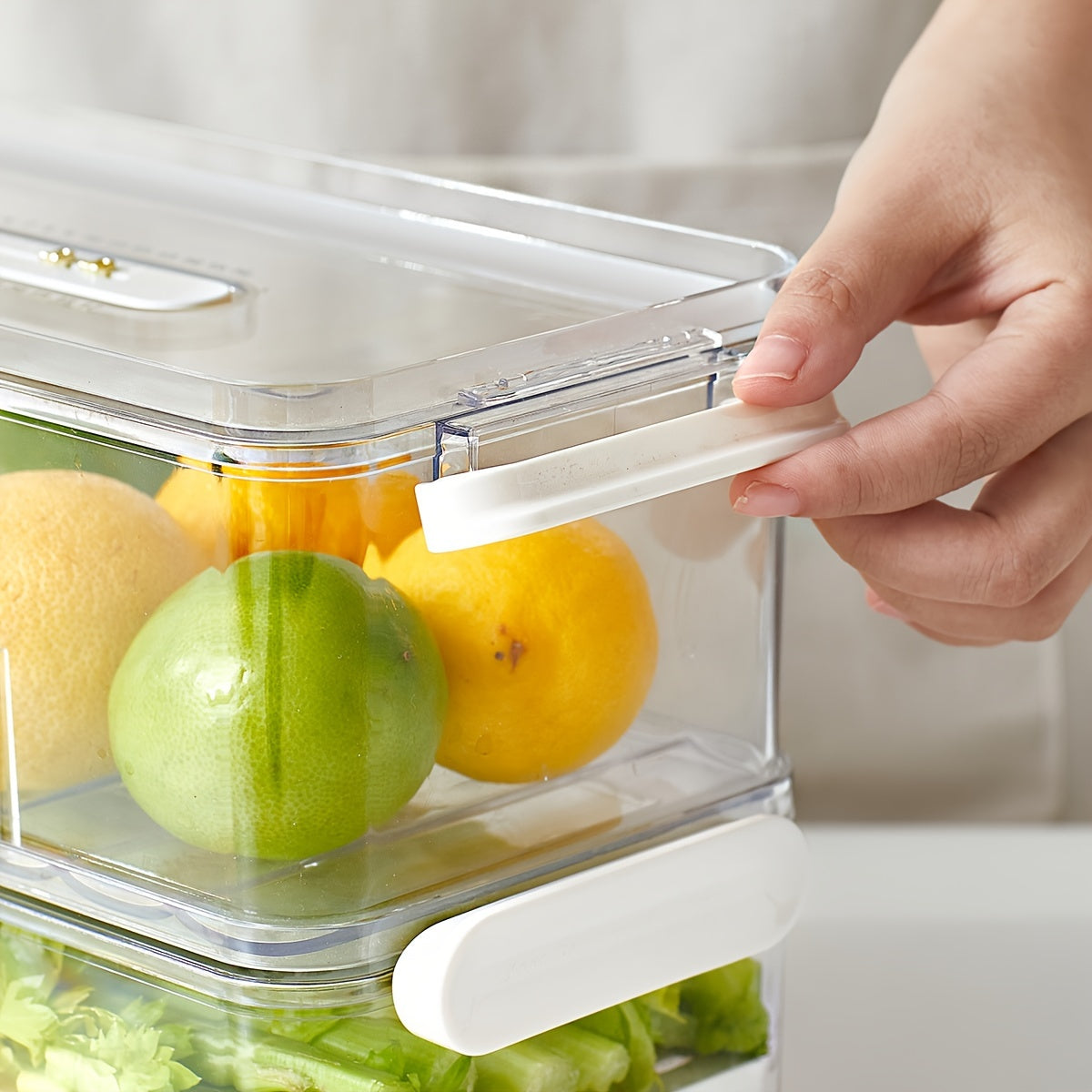 Food Storage Container  Clear PET Organizer With Layer Design - Product detail 6