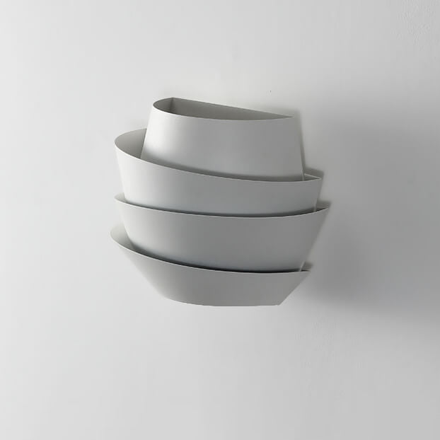 Modern Wall Sconce Layered Metal Design with Dual Light Effect - Detailed view