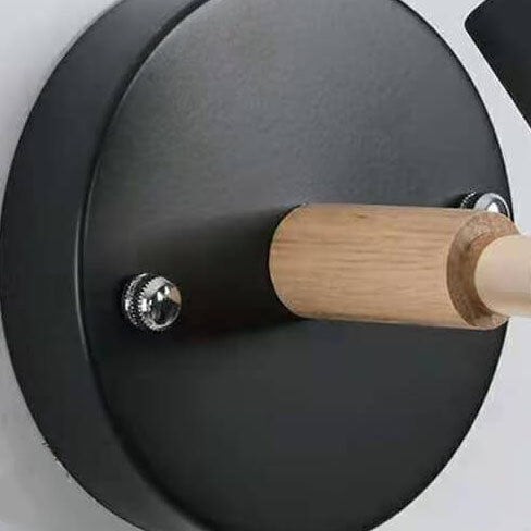 Modern Horn Wall Lamp White Metal Wood Accent - Product detail 7