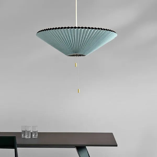 Modern Pleated Pendant Light Adjustable LED Fabric Shade - Product detail 9