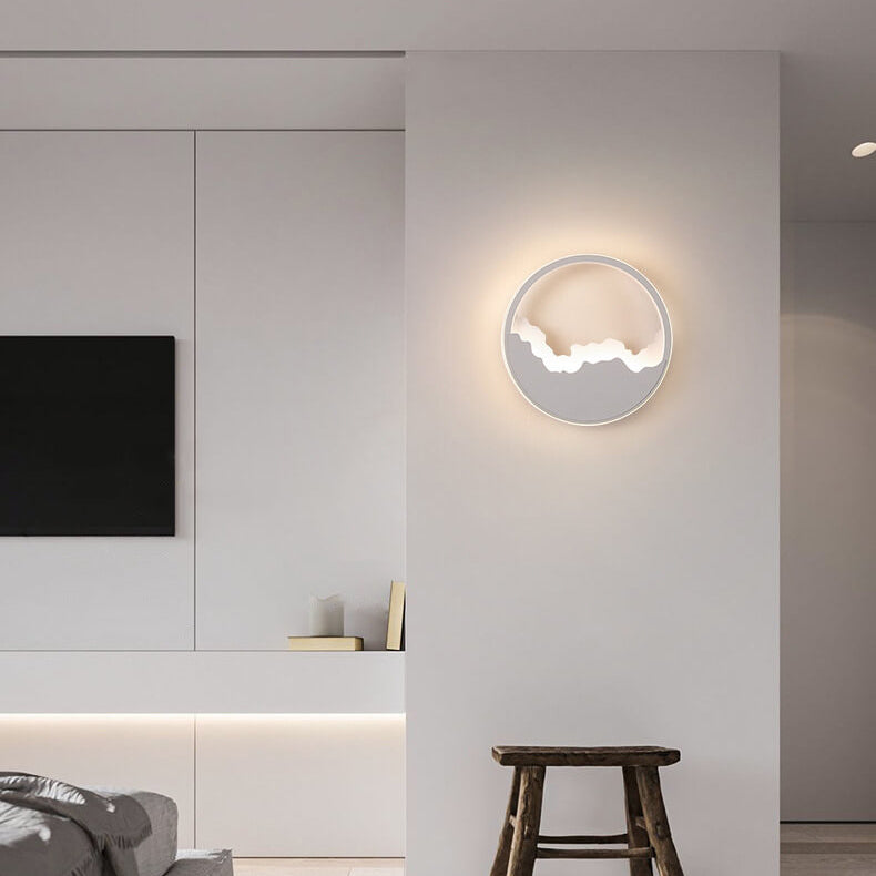 Modern Wave Wall Light  Oval LED Design - Product showcase