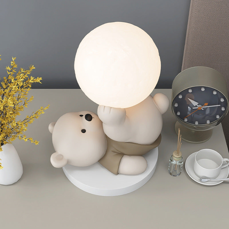 Kids Room Table Lamp  Teddy Bear Moon Light Design - Product detail 6