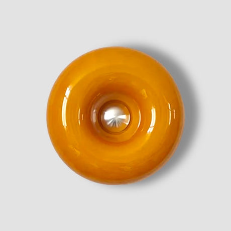 Modern Wall Sconce  Orange Glass Dome Shade - Product showcase