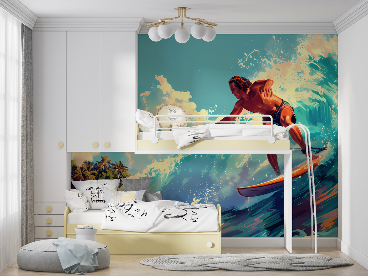 Graffiti Mural Wallpaper | Urban Art Style in Vibrant Colors