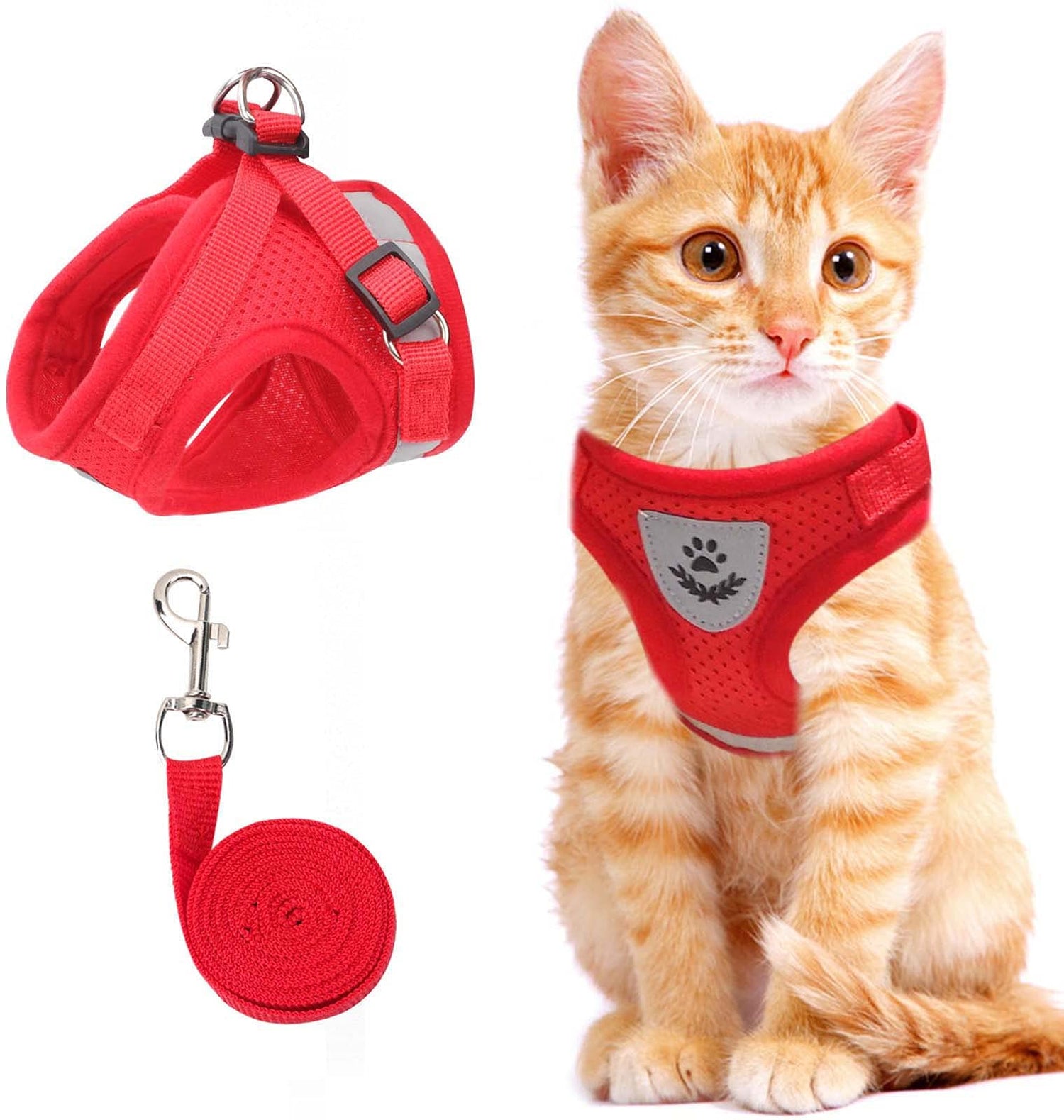 Reflective Cat Harness Set  Safety Mesh Design With Night Visibility - Product detail 6