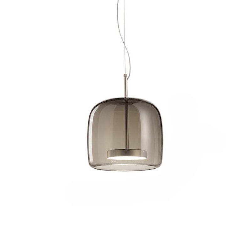 Modern Glass Pendant Light  Smoked Glass With Brass Accents - Product detail 15