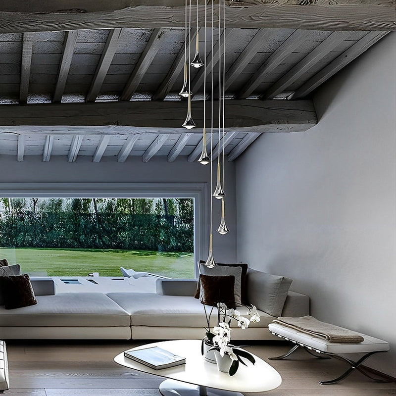 Modern LED Pendant Light Water Drop Glass Design - Product detail 4