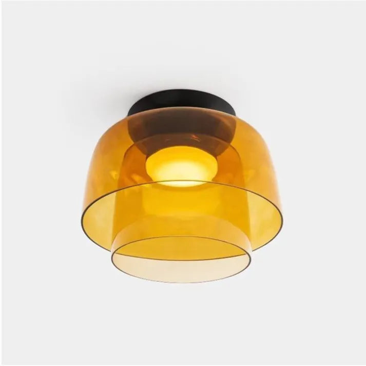 Modern Glass Ceiling Light  Layered Smoke Shade Design - Product detail 34