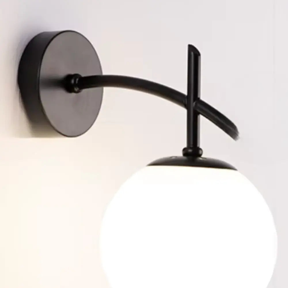 Modern Wall Sconce Hammered Glass Globe Design - Product detail 4