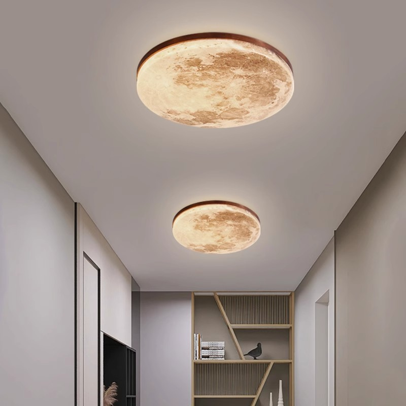 Modern LED Ceiling Light Natural Wood Frame Design - Product example