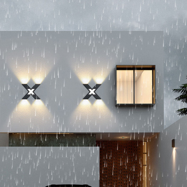 Modern Outdoor Wall Light X-Shape LED Waterproof Design - Product detail 11