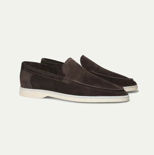 Classic Mens Suede Loafers  Dove Grey Slip-On Design - Product detail 11