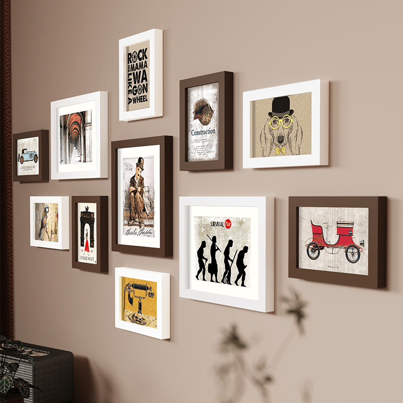 Modern Gallery Wall Frame Set  Mixed Size Black White Collection - Product detail 7
