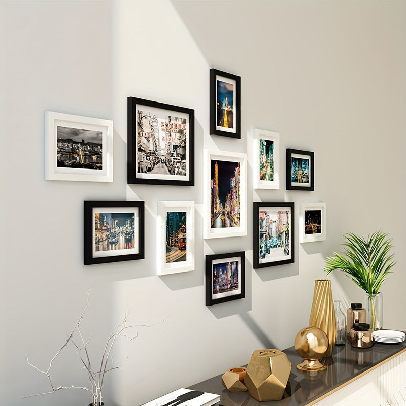 Modern Gallery Wall Frame Set  Mixed Size Black White Collection - Product detail 5