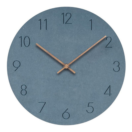 Scandinavian Wall Clock  Silent Grey Face With Copper Hands - Product example