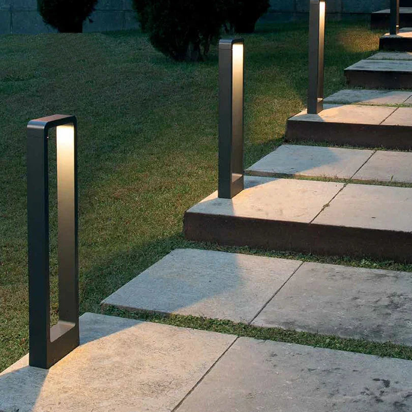 Modern Pathway Bollard Light Aluminum LED Garden Lighting - Detailed view