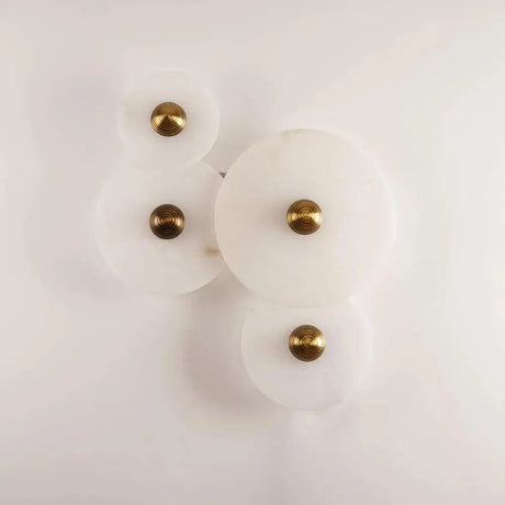 Modern Wall Light  White Glass Disc with Bronze Center - Product detail 12