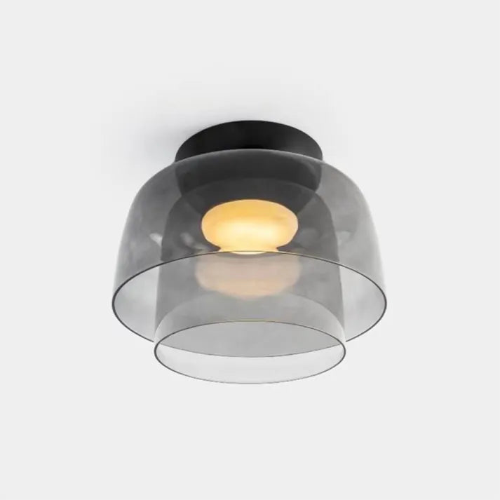 Modern Glass Ceiling Light  Layered Smoke Shade Design - Product detail 44