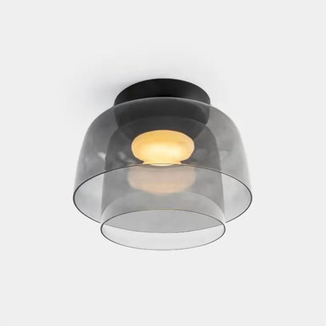 Modern Glass Ceiling Light  Layered Smoke Shade Design - Product detail 44
