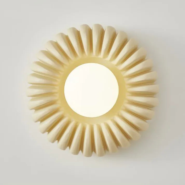 Modern Resin Wall Sconce Pleated Shell Design - Product detail 6