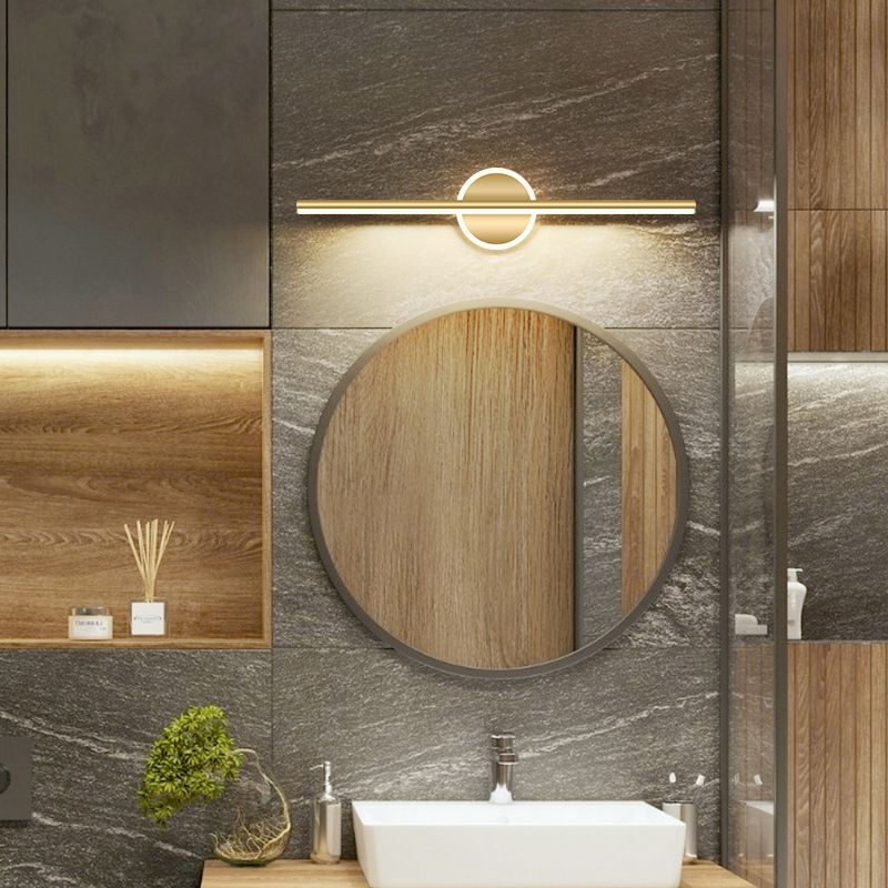Modern LED Wall Light Linear Gold Bar Design - Detailed view