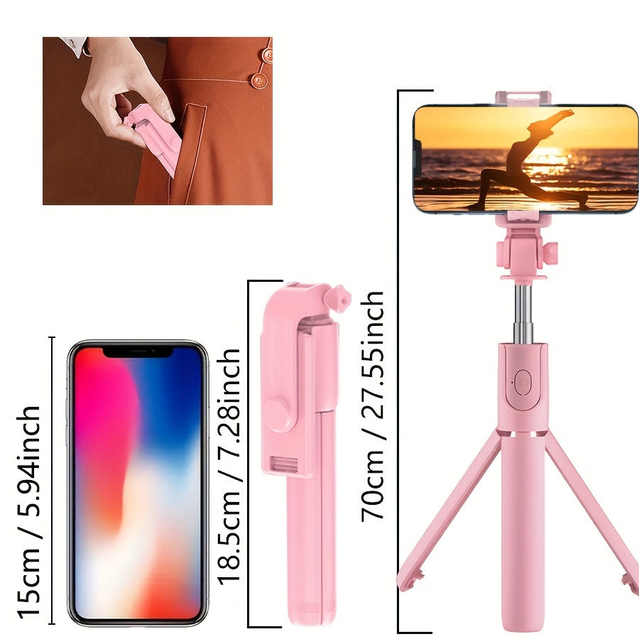 Wireless Selfie Stick Tripod  360 Rotation Remote Control Stand - Product example