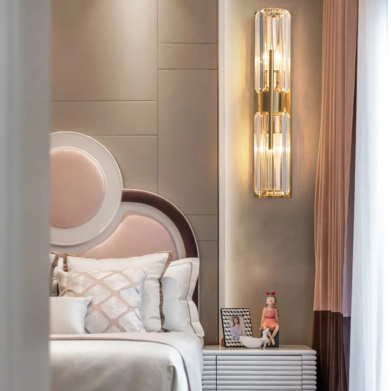 Modern Crystal Wall Light Linear Glass Panel Design - Product detail 9