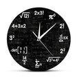 Mathematics Wall Clock  Black Formula Design - Product showcase