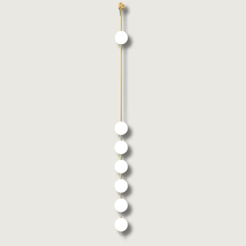 Modern Vertical Wall Lamp Gold Spheres LED Design - Product showcase