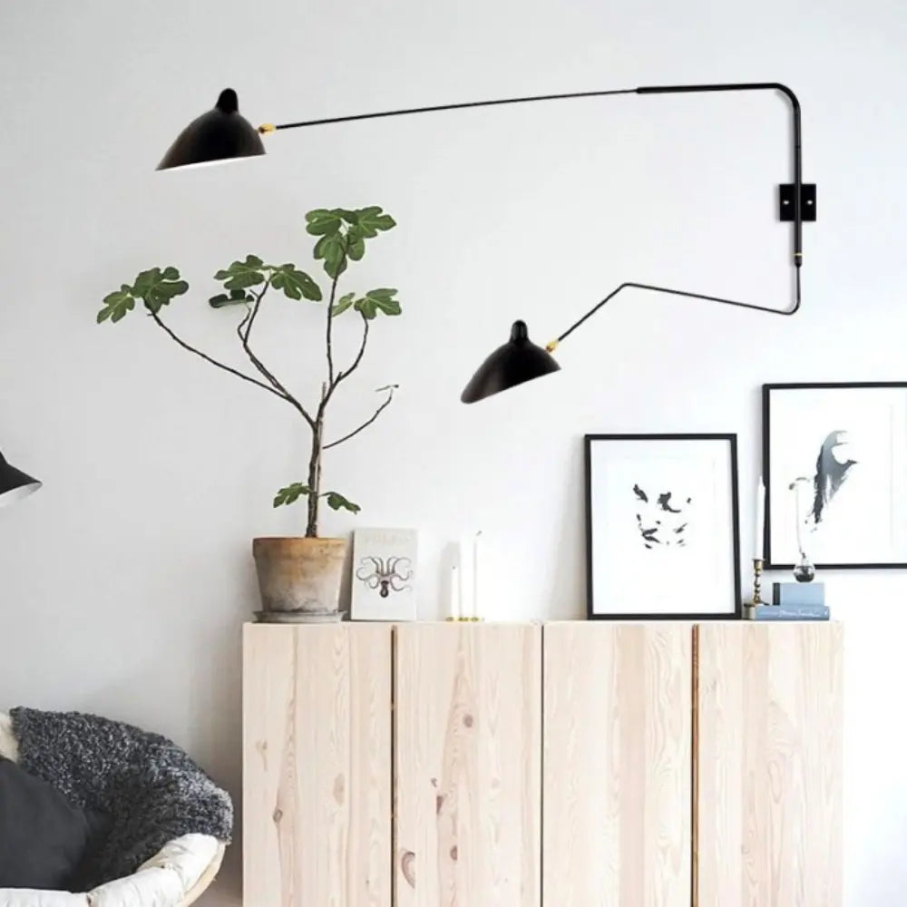 Modern Wall Light  Adjustable Arm Black Metal Sconce - Product detail 12