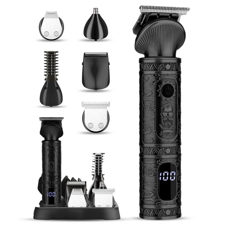 Professional Hair Trimmer Set  6-in-1 Digital Grooming Kit - Product showcase