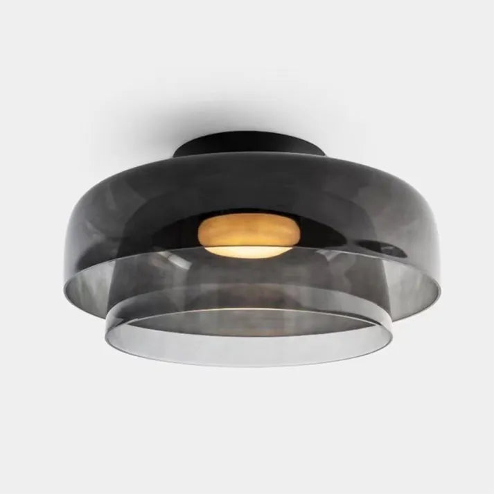 Modern Glass Ceiling Light  Layered Smoke Shade Design - Product detail 41