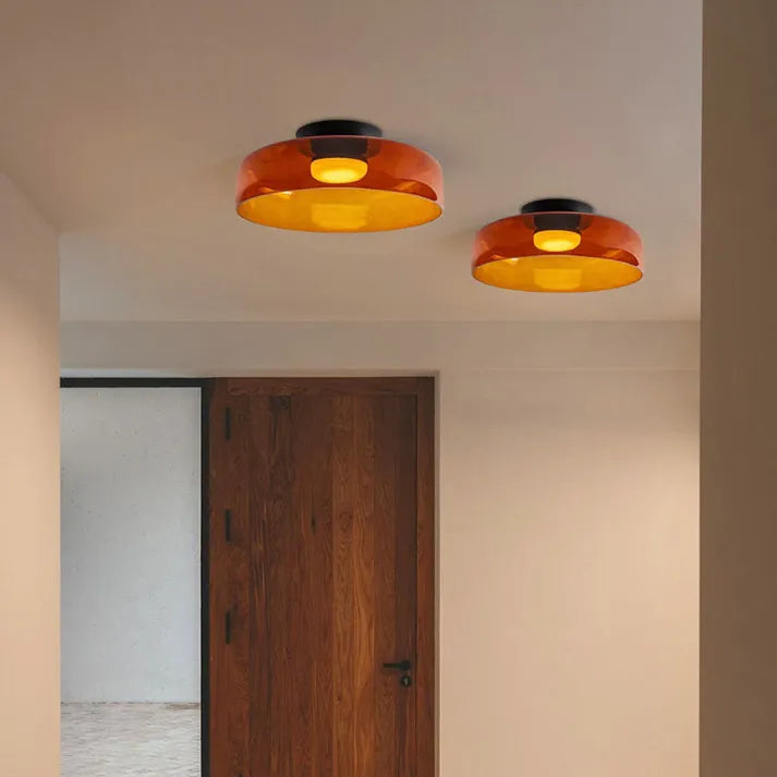 Modern Glass Ceiling Light  Layered Smoke Shade Design - Product detail 23