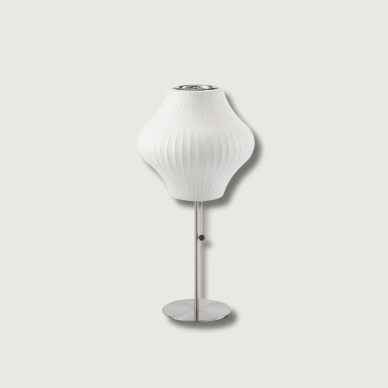 Modern Table Lamp White Bubble Shade Design - Product showcase