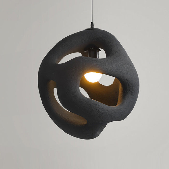 Modern Pendant Light Sculptural Black Sphere Design - Product detail 12