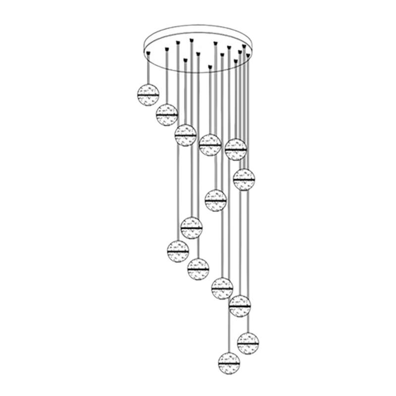 Modern Crystal Pendant Light Seeded Glass Sphere Cluster - Product detail 23