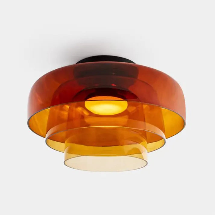 Modern Glass Ceiling Light  Layered Smoke Shade Design - Product detail 32