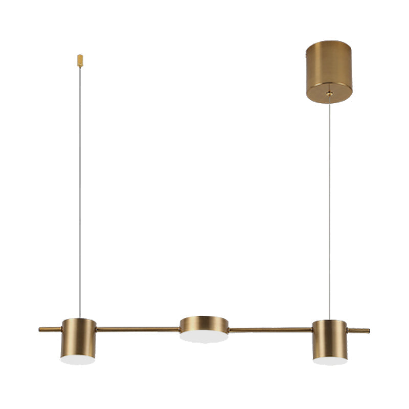 Modern Linear Pendant Light  Brass Drum Shade Design - Product detail 6